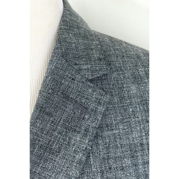 Banana Republic Mens 44R Gray Slim Fit Linen 2 Button Sport Coat Blazer Jacket - Picture 3 of 12